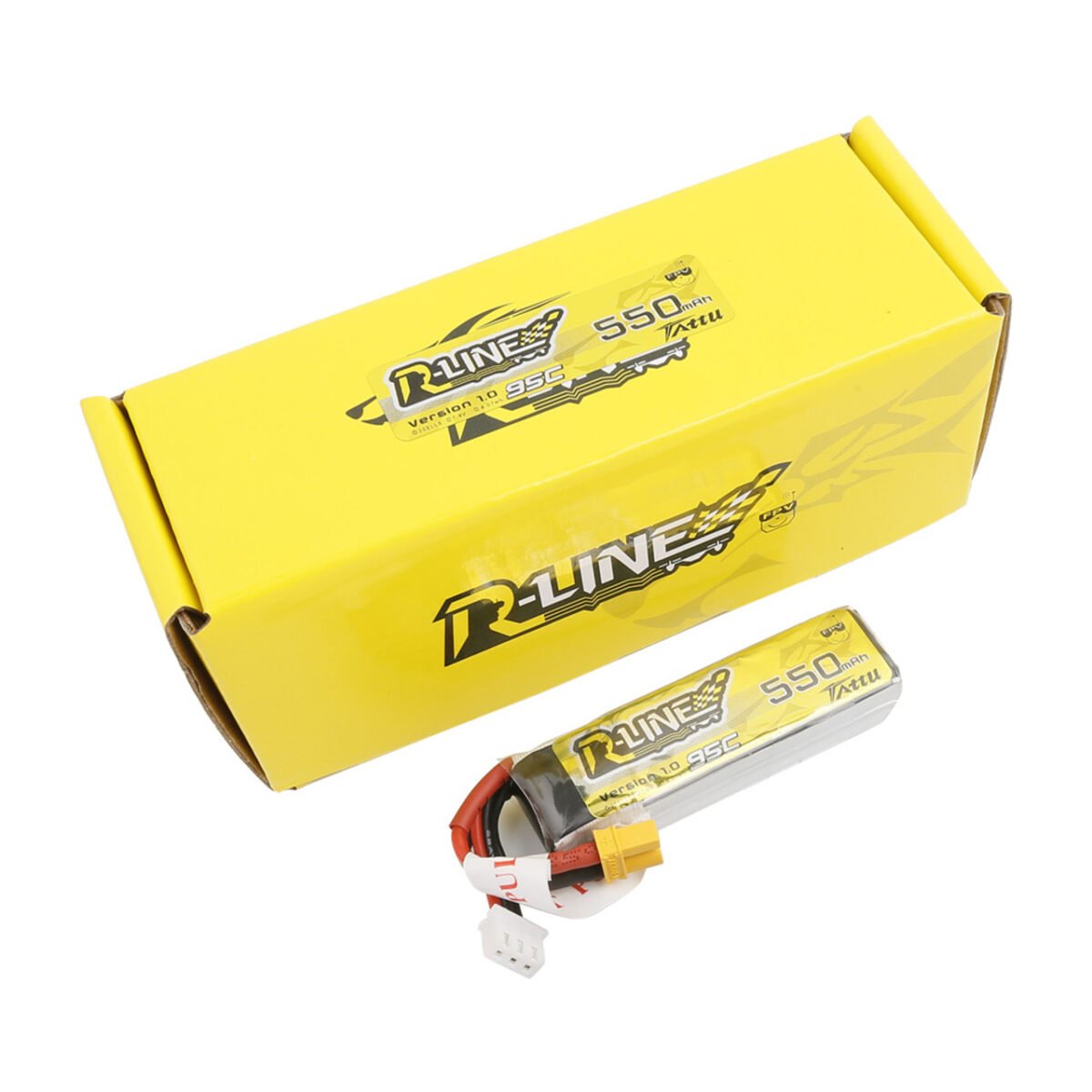 Bateria 7,4v 550mAh 95C XT30 Tattu R-Line - Imagen 2
