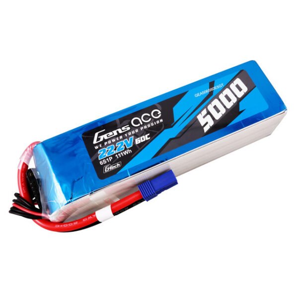 Batería Lipo G-tech Gens ace 5000mah 6S 60C 22,2 V con conector EC5 - Imagen 3