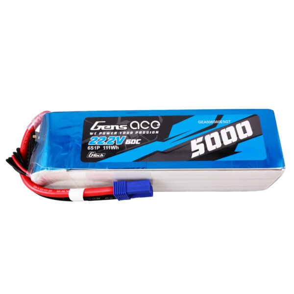 Batería Lipo G-tech Gens ace 5000mah 6S 60C 22,2 V con conector EC5