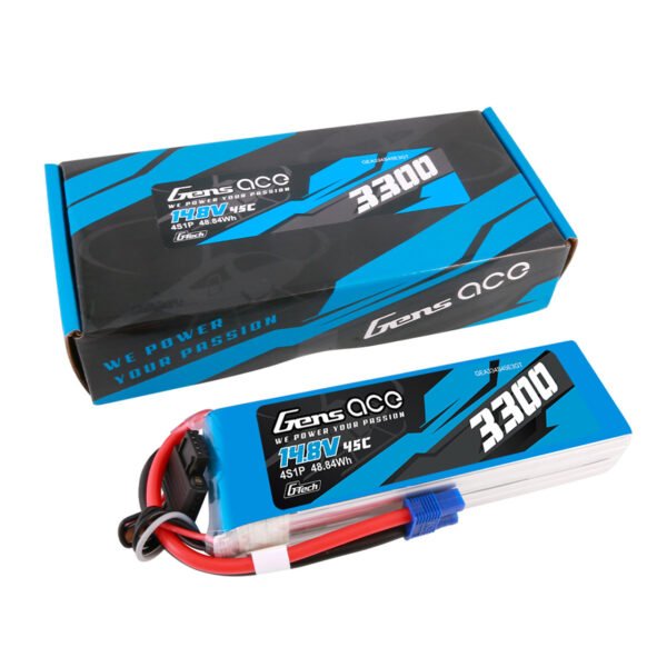 Batería Lipo G-tech de 3300 mAh, 4S, 45 C, 14,8 V y con EC3 de Gens Ace - Imagen 2