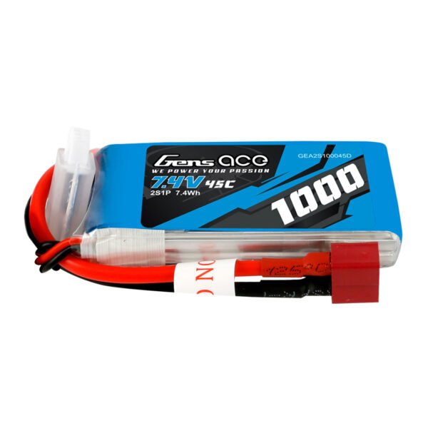 Batería Lipo Gens ace 2S 1000mAh 45C con enchufe Deans