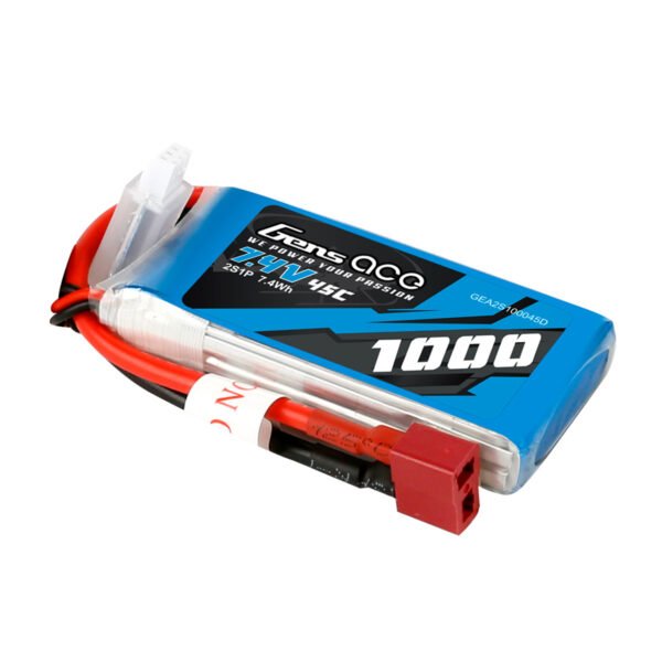 Batería Lipo Gens ace 2S 1000mAh 45C con enchufe Deans