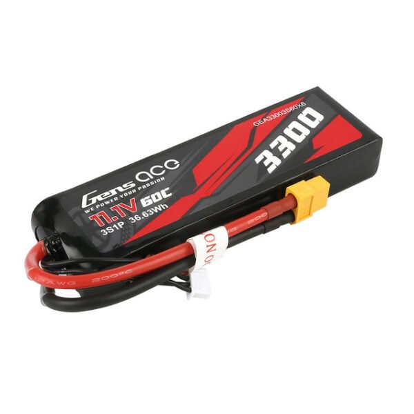 Batería Lipo Gens ace G-tech 3300mAh 3S 11,1 V 60C con conector XT60 - Imagen 2