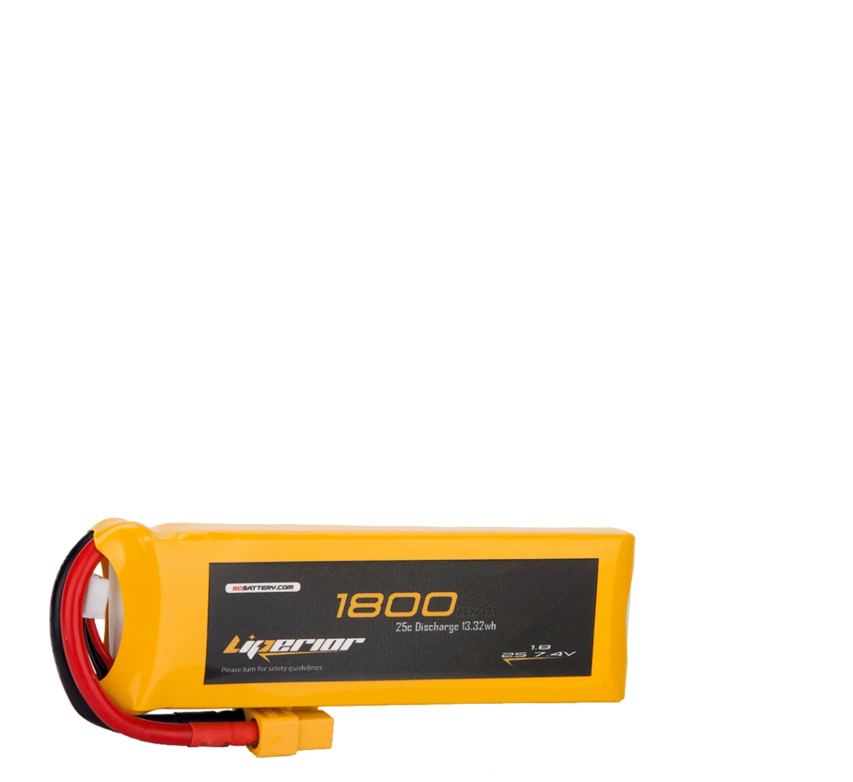 Batería Lipo Liperior 1800mAh 2S 25C 7.4V con conector XT60