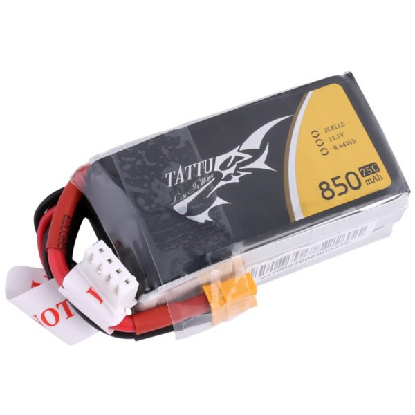 Batería Lipo Tattu 850mAh 3S 11,1V 75C con conector XT30 - Imagen 2