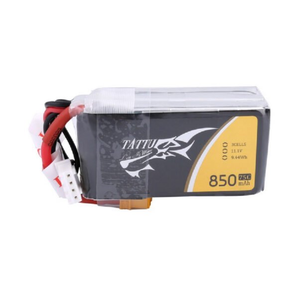 Batería Lipo Tattu 850mAh 3S 11,1V 75C con conector XT30