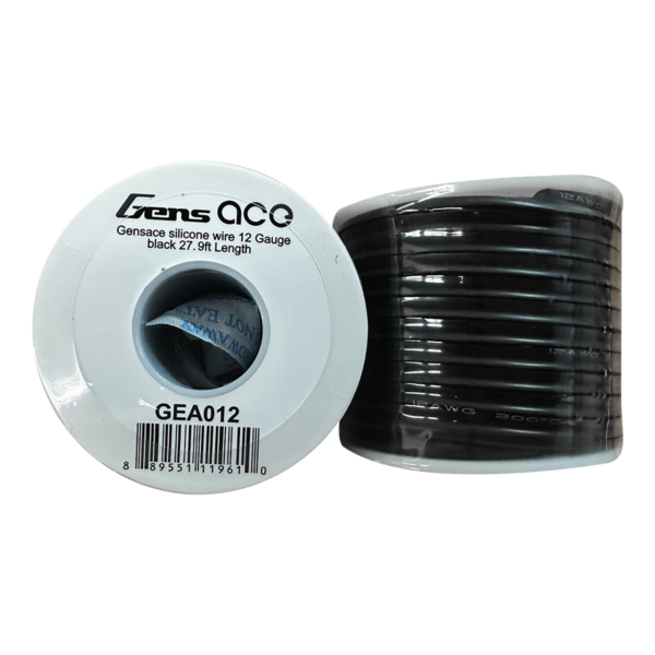 Cable de silicona Gens ace calibre 12 negro