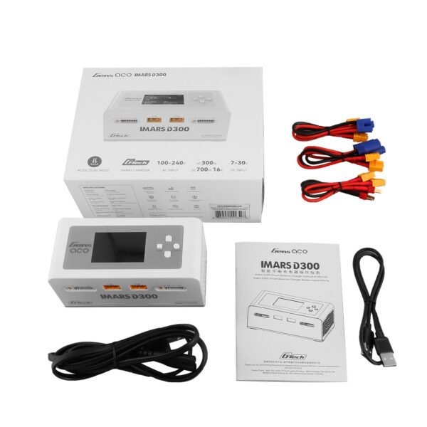 Cargador de batería RC Gens ace iMars D300 G-Tech Channel AC/DC 300W/700W - Imagen 2