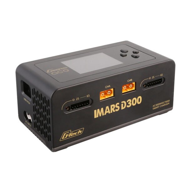 Cargador de batería RC Gens ace iMars D300 G-Tech Channel AC/DC 300W/700W (negro EE. UU.) - Imagen 4