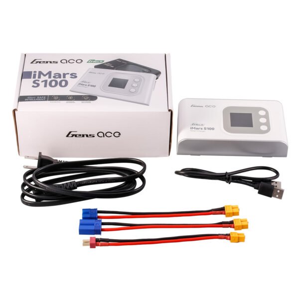 Cargador inteligente de batería Gens ace iMars S100 G-Tech AC Balance RC, color blanco - Imagen 2