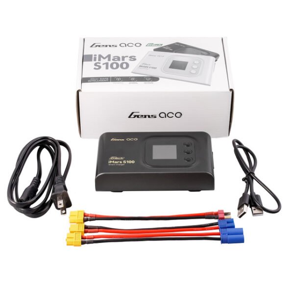 Cargador inteligente de batería Gens ace iMars S100 G-Tech AC Balance RC, color negro - Imagen 2