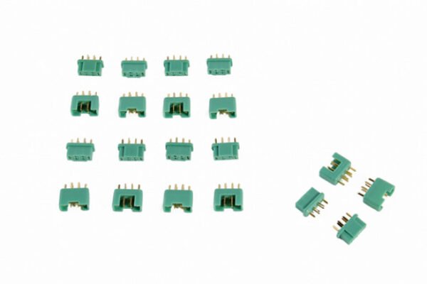 Conectores de soldadura chapados en oro MPX de 6 pines macho/hembra (1par)