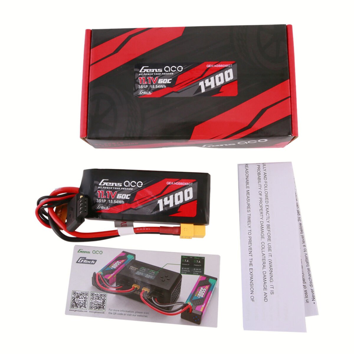 Bateria lipo 11,1v 1400mah 60c Gens