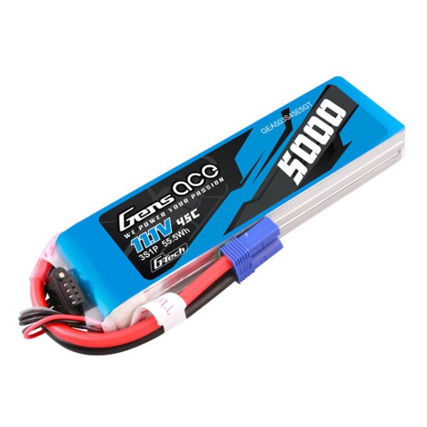 Batería Lipo G-Tech Gens ace 5000mAh 3S 45C 11,1 V con conector EC5 - Imagen 3