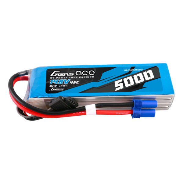 Batería Lipo G-tech Gens ace de 5000 mAh, 4 s, 45 C, 14,8 V y con conector EC5