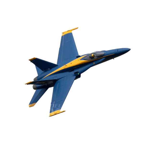 Avión Jet de combate AVIAO F-18 90 PNP HORNET BLUE ANGELS de 90 mm