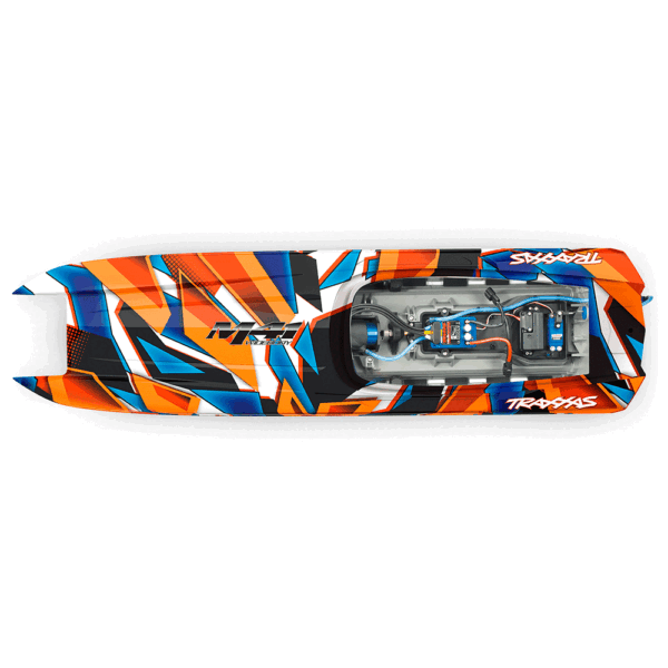 LANCHA TRAXXAS DCB M41 CATAMARAN RTR TQI TSM NARANJA - Imagen 6
