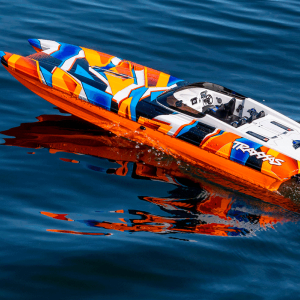LANCHA TRAXXAS DCB M41 CATAMARAN RTR TQI TSM NARANJA
