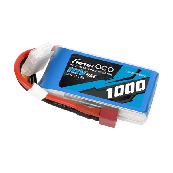 Batería Lipo Gens ace de 1000 mAh, 3S, 45 C, 11,1 V y conector Deans - Imagen 3