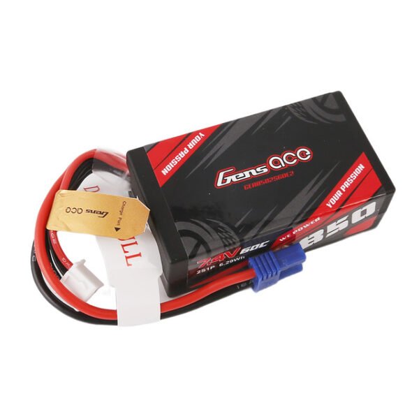 Batería lipo Gens ace de 850 mAh, 2S, 7,4 V, 60 C y conector EC2 - Imagen 4