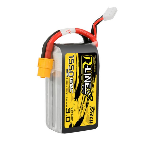Batería de polímero de litio Tattu 1550 mAh, 4S, 120 C, 14,8 V, versión R-Line 3.0 con conector XT60 - Imagen 5