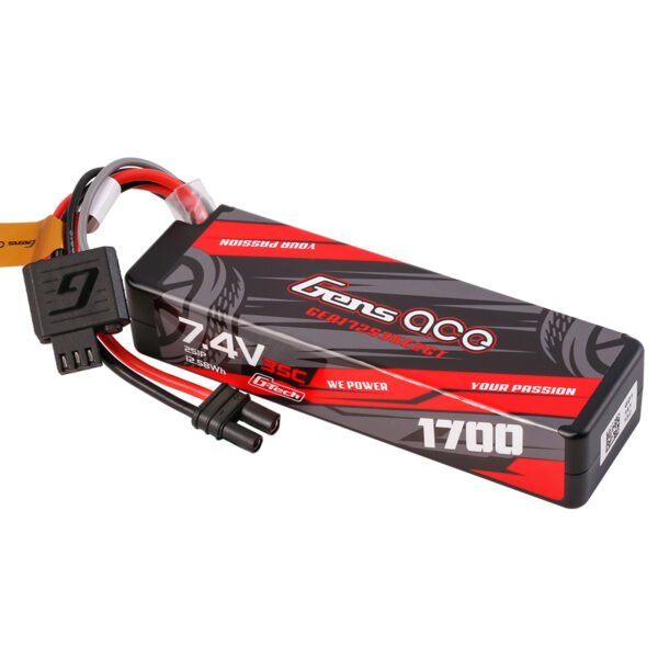 Batería Lipo rígida Gens ace de 1700 mAh, 2S, 35 C, 7,4 V, G-Tech, con conector IEC2 - Imagen 5