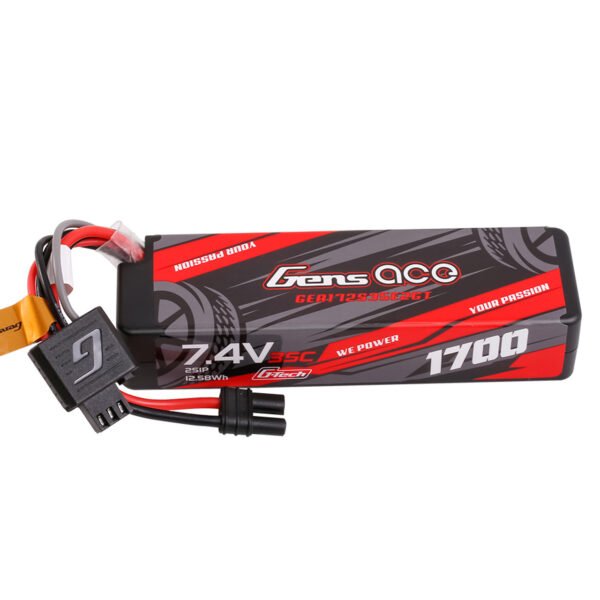 Batería Lipo rígida Gens ace de 1700 mAh, 2S, 35 C, 7,4 V, G-Tech, con conector IEC2 - Imagen 6