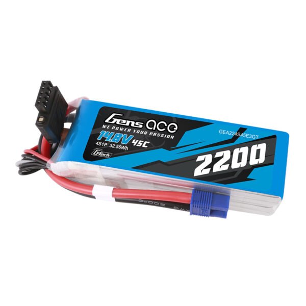 Batería Lipo G-Tech Gens ace de 2200 mAh, 4 s, 45 C, 14,8 V y conector EC3