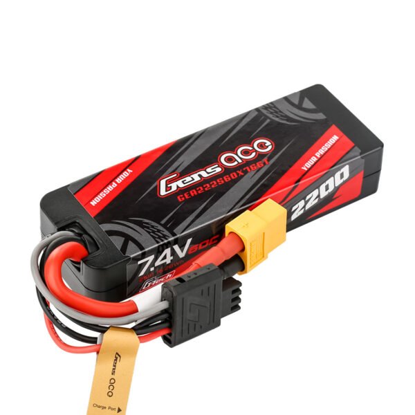 Batería Lipo G-tech rígida Gens ace de 2200 mAh, 2S, 60 C, 7,4 V y conector XT60