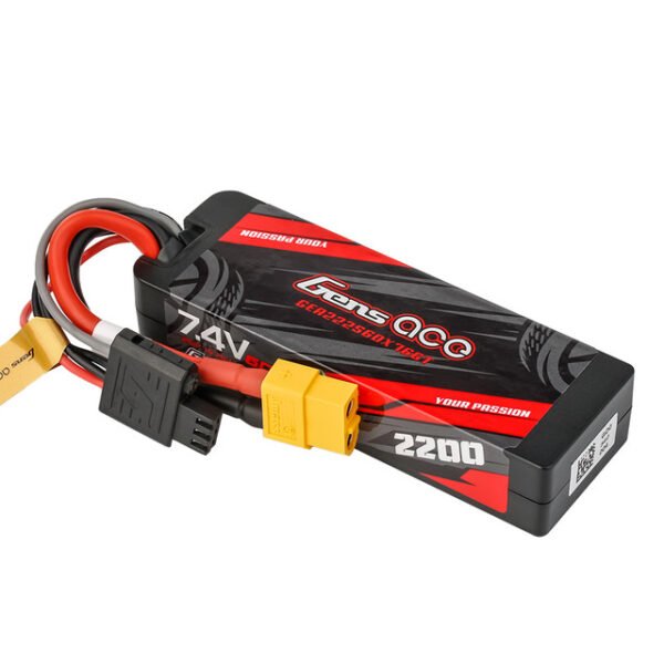 Batería Lipo G-tech rígida Gens ace de 2200 mAh, 2S, 60 C, 7,4 V y conector XT60 - Imagen 6