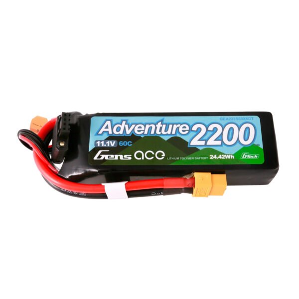 Batería Lipo Gens ace 2200 mAh, 3S, 60 C, 11,1 V, G-Tech Adventure con conector XT60 para vehículo RC - Imagen 6