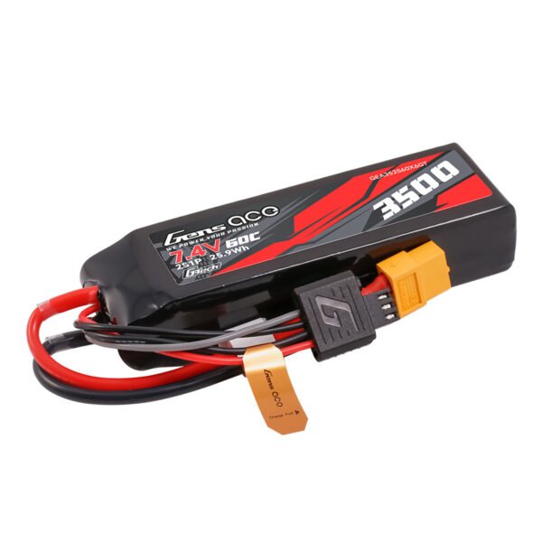 Batería de polímero de litio Gens ace G-Tech de 3500 mAh, 2S, 7,4 V, 60 C y conector XT60 - Imagen 6