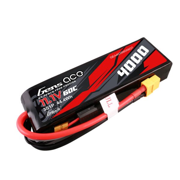 Batería Lipo G-Tech Gens ace de 4000 mAh, 3S, 60 C, 11,1 V y conector XT60