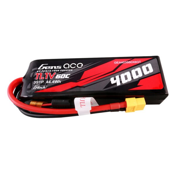 Batería Lipo G-Tech Gens ace de 4000 mAh, 3S, 60 C, 11,1 V y conector XT60 - Imagen 5