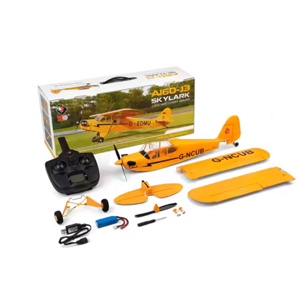 AVION PIPER WLTOYS CUB 3D/6G 5CH AMARILLO A160 - Imagen 2