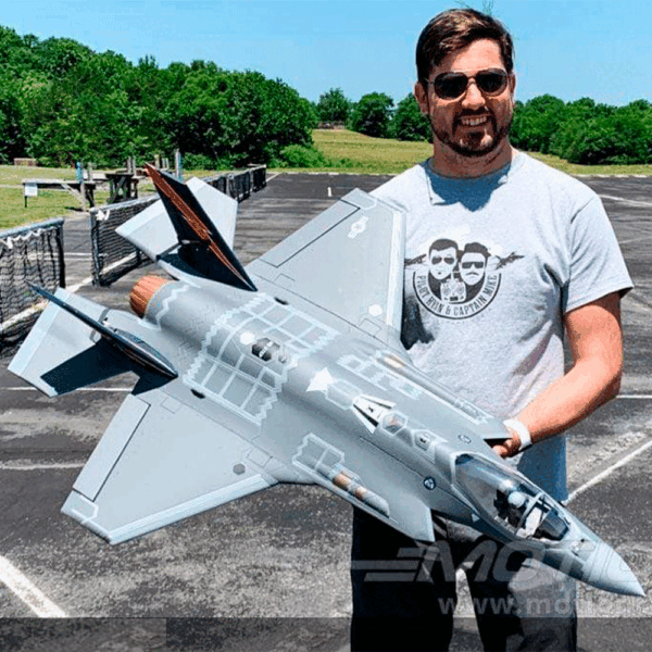 Avión JET de combate F-35 LIGHTNING II V3 de 70 mm con chorro de aire comprimido PNP - Imagen 2