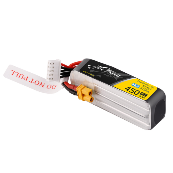 Batería de polímero de litio Tattu de 450 mAh, 4S, 95 C, 15,2 V, alta tensión, con conector XT30 (tamaño largo) - Imagen 4