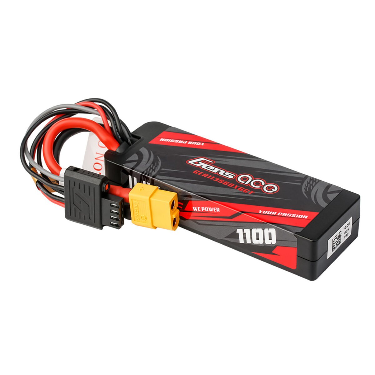 Batería Lipo G-tech con carcasa rígida Gens ace de 1100 mAh, 3S, 60 C, 11,1 V y conector XT60 - Imagen 4