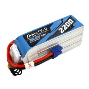 Batería de polímero de litio Gens ace de 2200 mAh, 6S, 45 C, 22,2 V y conector EC3