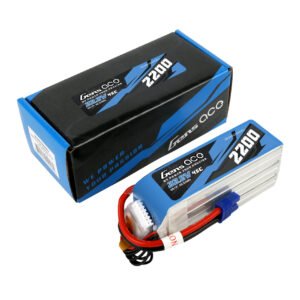 Batería de polímero de litio Gens ace de 2200 mAh, 6S, 45 C, 22,2 V y conector EC3