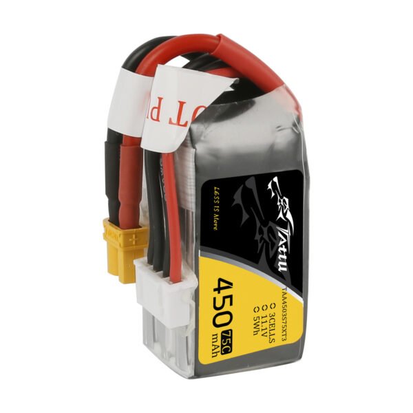 Batería de polímero de litio Tattu 3S de 450 mAh, 75 C y 11,1 V con conector XT30 - Imagen 3