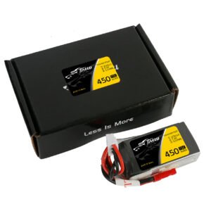 Batería Lipo Tattu de 450 mAh, 2S, 7,4 V, 75 C y conector JST-SYP