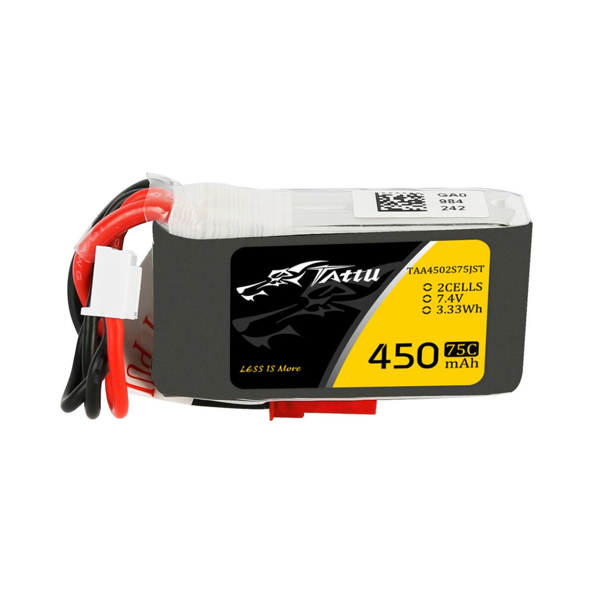 Batería Lipo Tattu de 450 mAh, 2S, 7,4 V, 75 C y conector JST-SYP - Imagen 6
