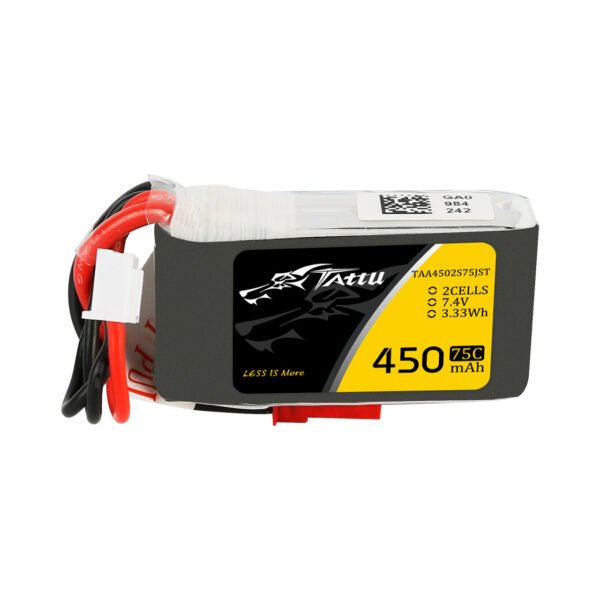Batería Lipo Tattu de 450 mAh, 2S, 7,4 V, 75 C y conector JST-SYP - Imagen 6