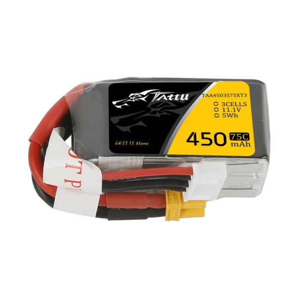Batería de polímero de litio Tattu 3S de 450 mAh, 75 C y 11,1 V con conector XT30 - Imagen 5