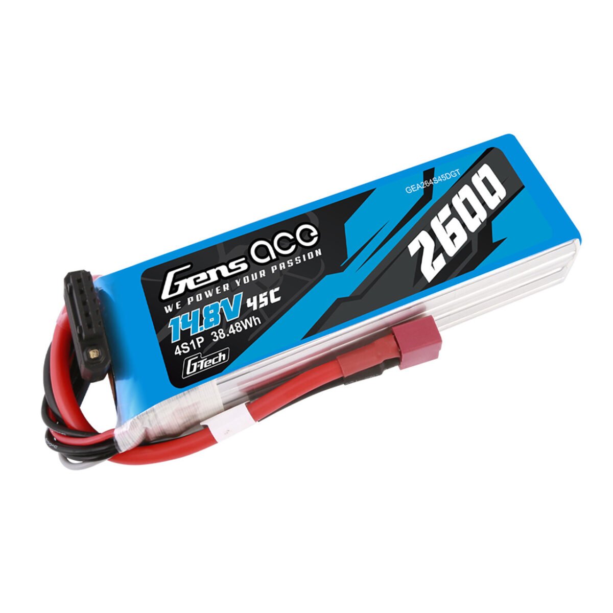 Batería Lipo G-tech Gens ace de 2600 mAh, 45 C, 4S, 14,8 V y conector Deans - Imagen 3