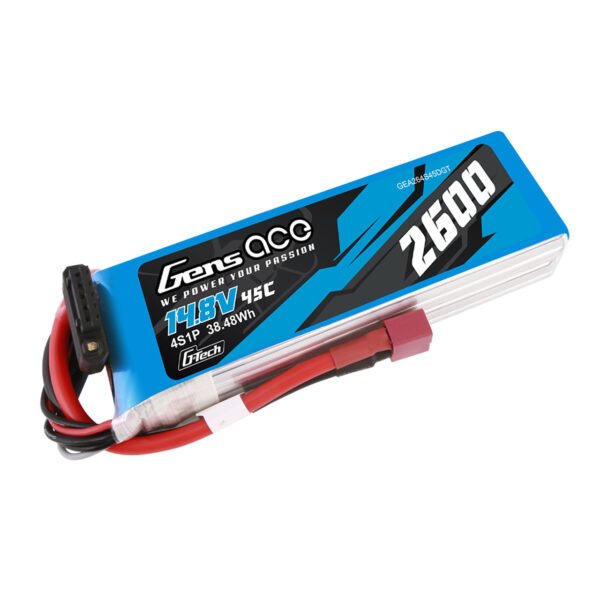 Batería Lipo G-tech Gens ace de 2600 mAh, 45 C, 4S, 14,8 V y conector Deans - Imagen 3