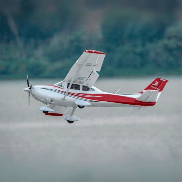 Avión CESSNA 182 FMS de 1500 mm con control remoto rojo - Imagen 7
