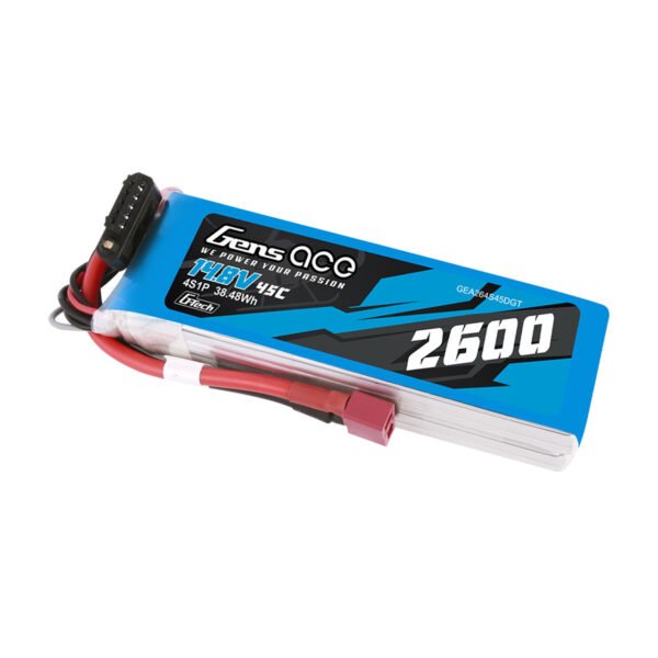 Batería Lipo G-tech Gens ace de 2600 mAh, 45 C, 4S, 14,8 V y conector Deans - Imagen 5