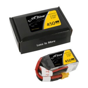 Batería de polímero de litio Tattu 3S de 450 mAh, 75 C y 11,1 V con conector XT30